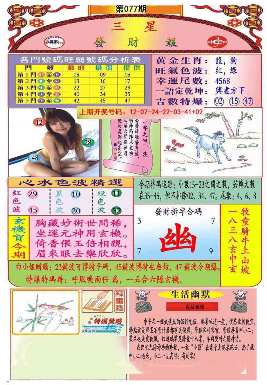 077期三星发财报(推荐)[图]